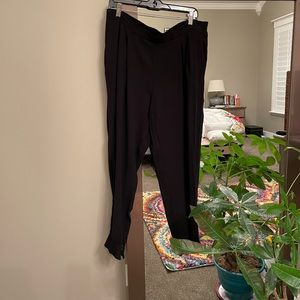 Eileen Fisher silk georgette crepe slouchy joggers. L